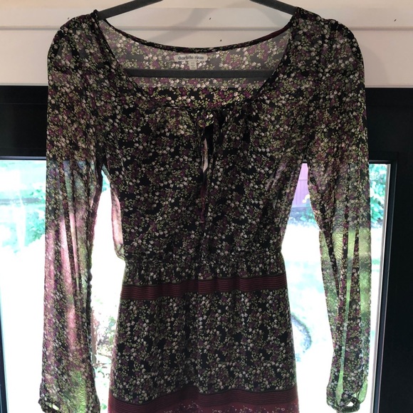 Floral dress. Long sleeves - Picture 2 of 4